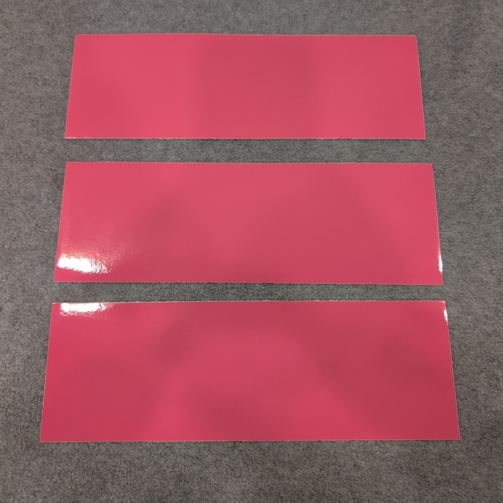 3M 2080 Gloss G103 Hot Pink Vinyl Wrap‎ Strips 12x4" 3 Pk Auto Accent Film Decal